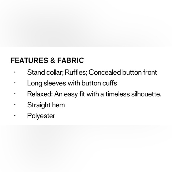 Express black ruffled long sleeved classic and sexy top - Picture 6 of 7